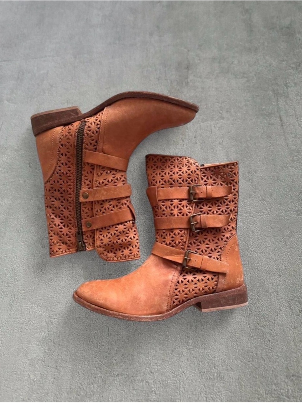 Women’s Matisse Leather Ankle Boots with Buckle Straps